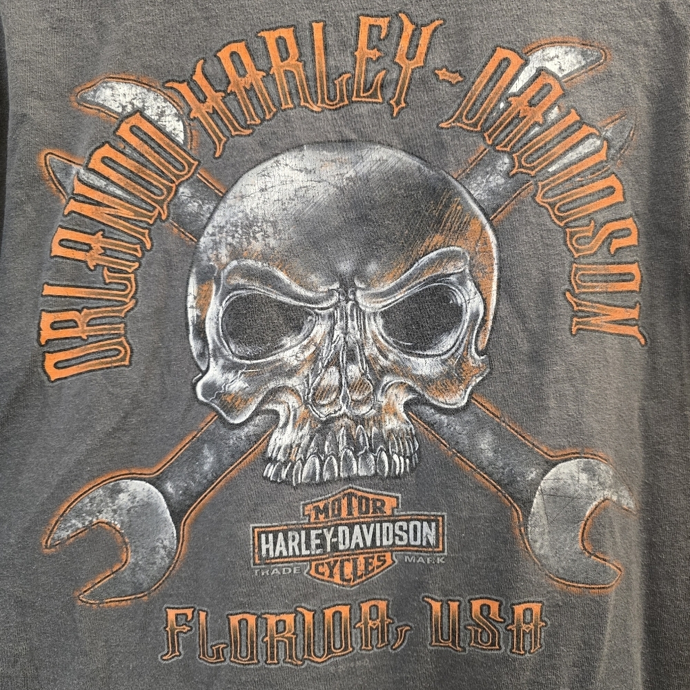 {XL} Harley-Davidson Motorcycles Orlando Florida USA Mechanic Tool Graphic Tee